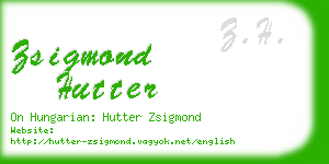 zsigmond hutter business card